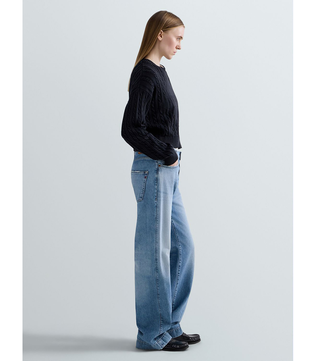 リラックスフィットMELJA ライトデニム 詳細画像 ライトブルー 4